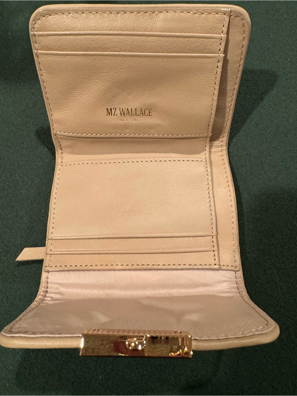 MZ Wallace Crosby Lock Wallet in Buff - Picture 7 of 9